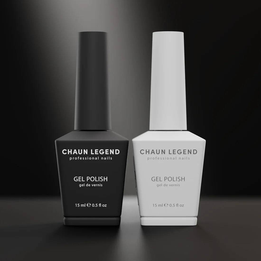 Chaun Legend Black + White Gel Color Duo - thePINKchair.ca - Gel Polish - Chaun Legend