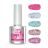 Confetti Top Gel (MATTE BLACK/4ml) by Crystal Nails