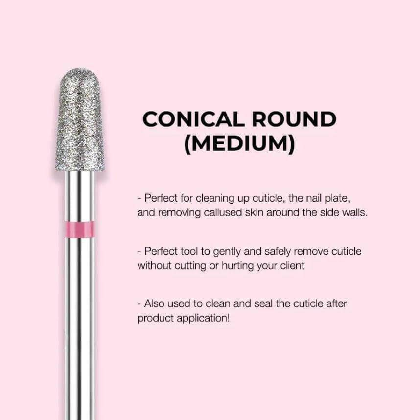 Conical Round Bit (MEDIUM) by Kiara Sky - thePINKchair.ca - efile bit - Kiara Sky