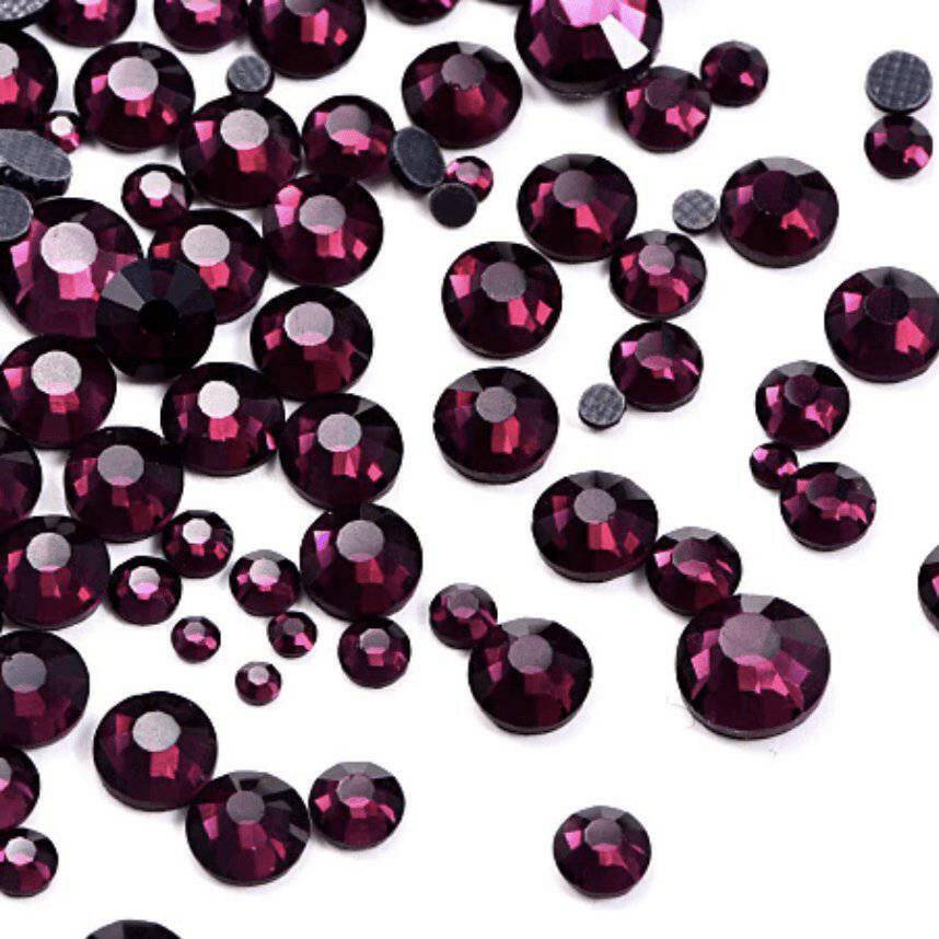 Dark Amethyst Mixed Sizes Rhinestones by thePINKchair - thePINKchair.ca - Rhinestone - thePINKchair nail studio