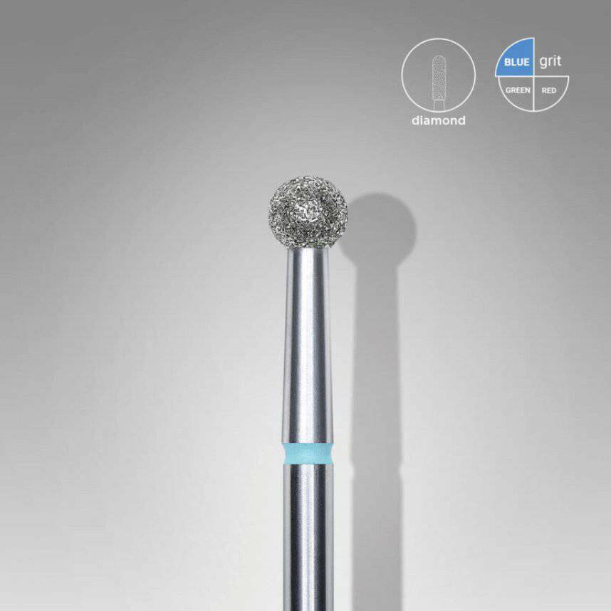 Diamond Nail Drill Bit, “Ball” (blue + 3.5mm head) - thePINKchair.ca - efile bit - Staleks