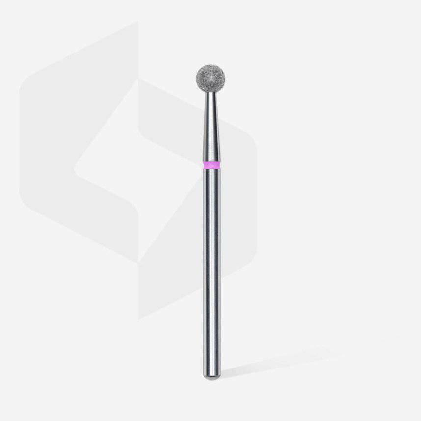 Diamond Nail Drill Bit, “Ball” (red + 4mm head) - thePINKchair.ca - efile bit - Staleks