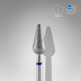 Diamond nail drill bit rounded pear blue EXPERT head diameter 5 mm / working part 12 mm - thePINKchair.ca - efile Bit - Staleks