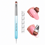 Dual-Ended French Manicure Brush & Dotting Tool - thePINKchair.ca - nail brush - MelodySusie