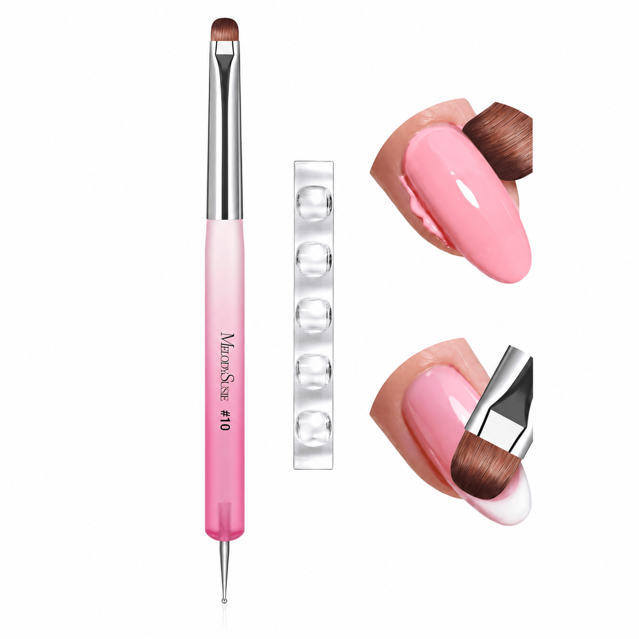 Dual-Ended French Manicure Brush & Dotting Tool - thePINKchair.ca - nail brush - MelodySusie