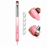 Dual-Ended French Manicure Brush & Dotting Tool - thePINKchair.ca - nail brush - MelodySusie