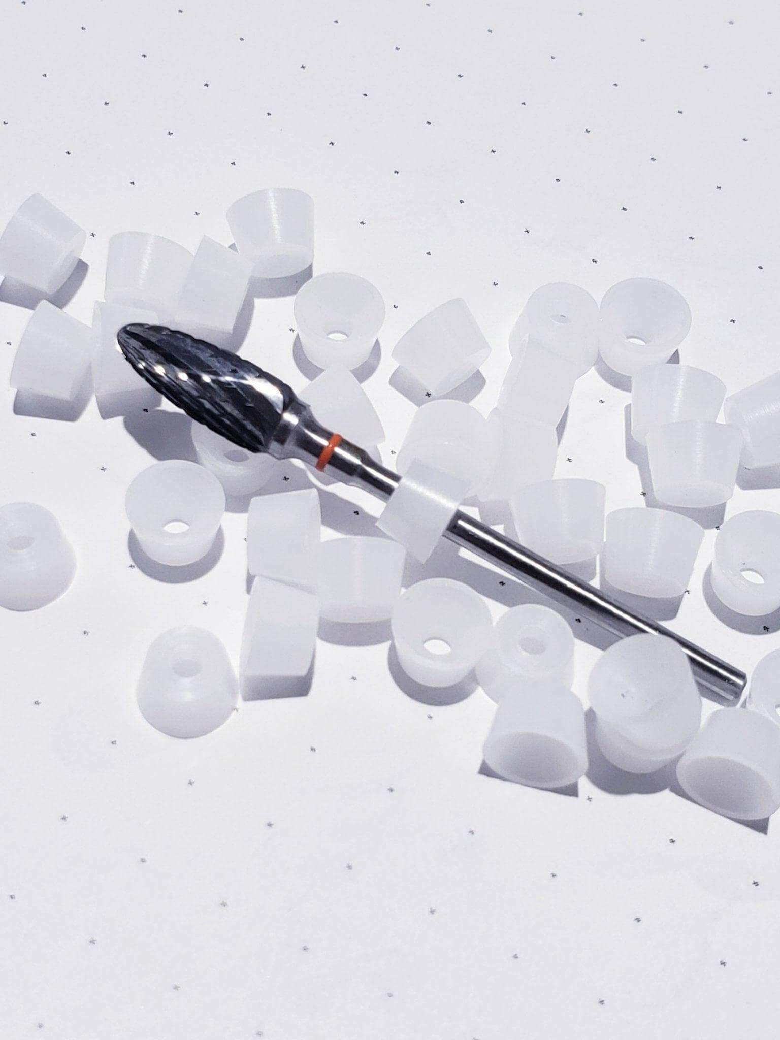 Dust Caps (Plastic/10pcs) by thePINKchair - thePINKchair.ca - efile bit - thePINKchair nail studio