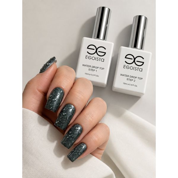 Egoista Water Drop Top Coat Set — Step 1 & Step 2 - thePINKchair.ca - Top Gel - egoista
