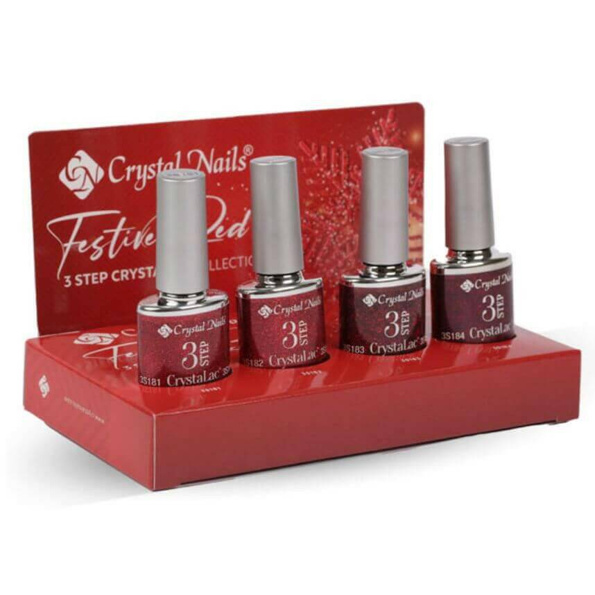 Festive Red Gel Polish Collection - thePINKchair.ca - Gel Polish - Crystal Nails/Elite Cosmetix USA