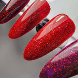 Festive Red Gel Polish Collection by Crystal Nails