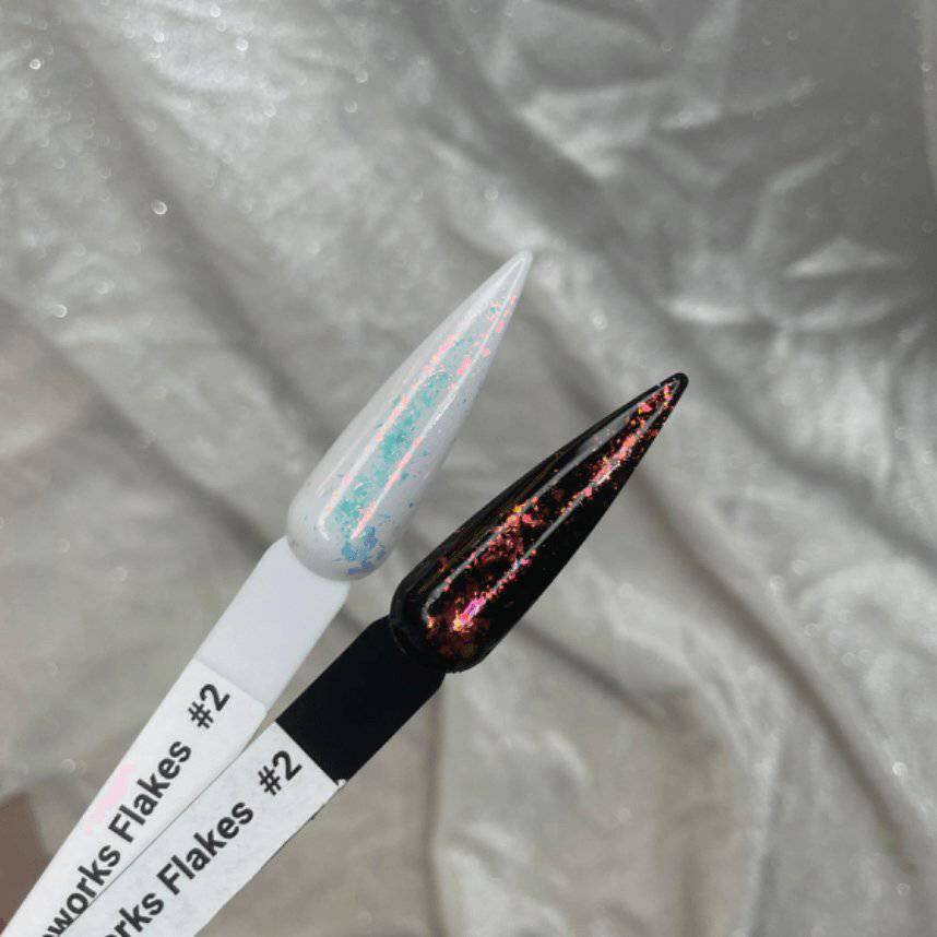 Fireworks Chameleon Flakes 2 by thePINKchair - thePINKchair.ca - nail art - thePINKchair nail studio