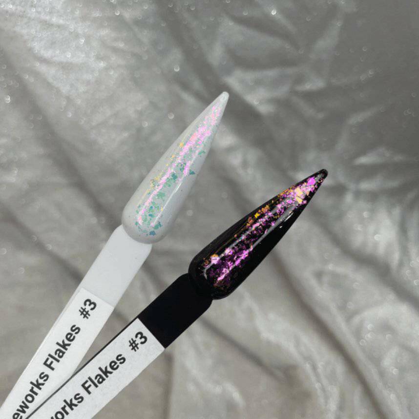 Fireworks Chameleon Flakes 3 by thePINKchair - thePINKchair.ca - nail art - thePINKchair nail studio