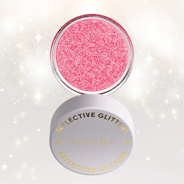Flirty Flamingo - Reflective Glitter - thePINKchair.ca - nail art - Kiara Sky