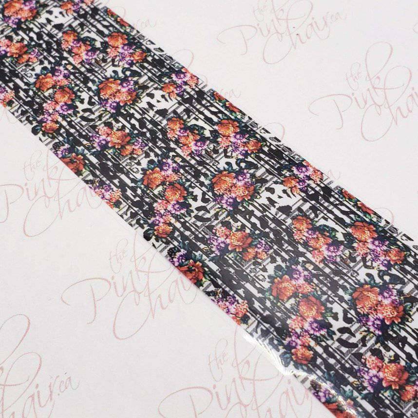 Floral Transfer Foil 1 by thePINKchair - thePINKchair.ca - Nail Art - thePINKchair nail studio