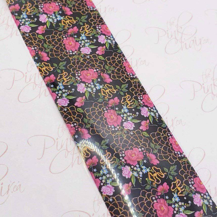 Floral Transfer Foil 4 by thePINKchair - thePINKchair.ca - Nail Art - thePINKchair nail studio