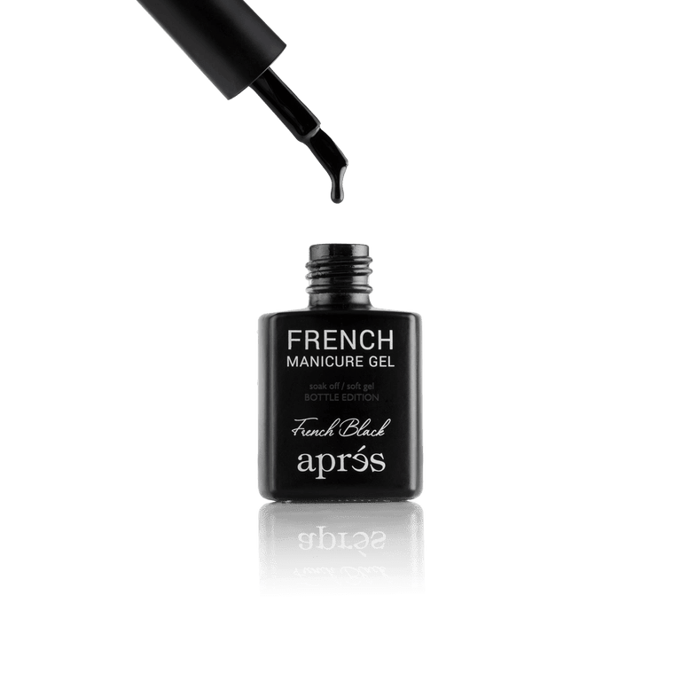 French Manicure Gel - French Black - thePINKchair.ca - gel polish - Apres