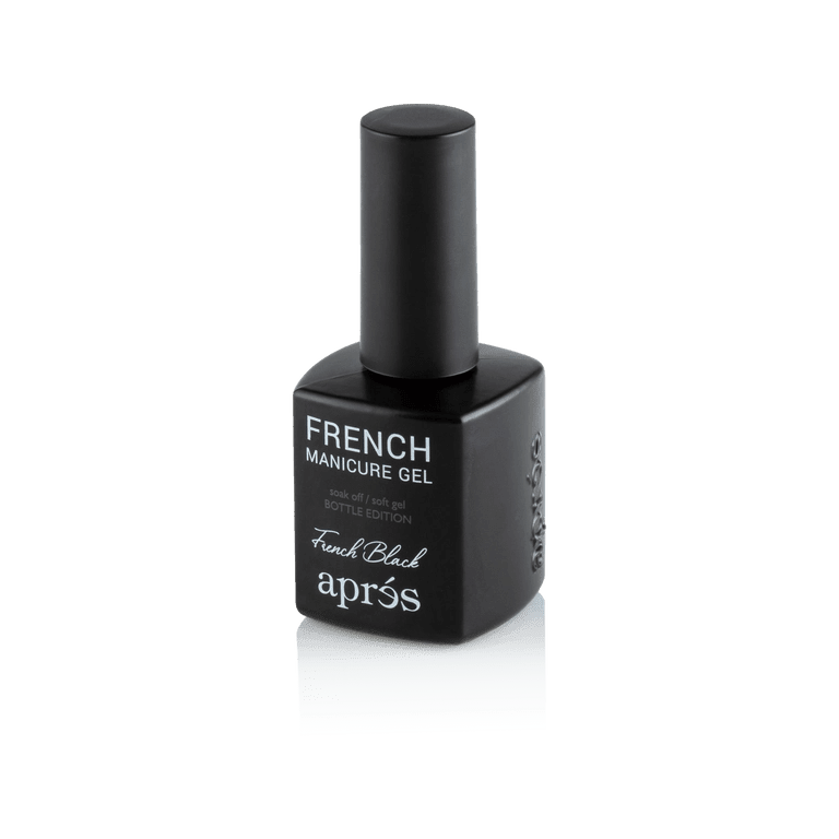 French Manicure Gel - French Black - thePINKchair.ca - gel polish - Apres