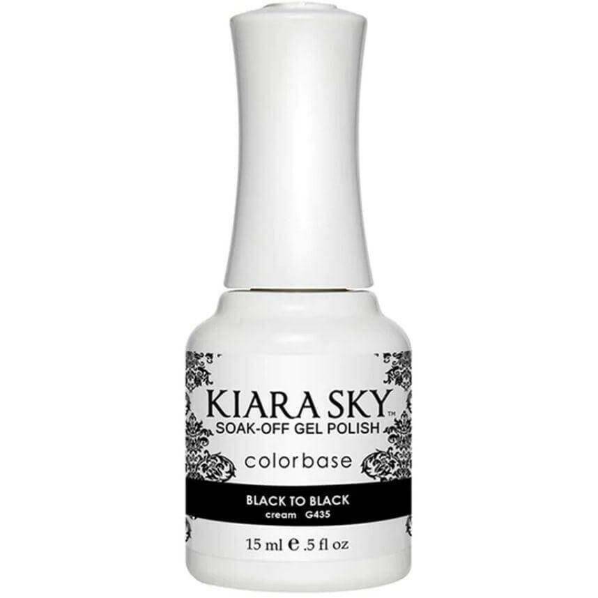 G435, Black to Black Gel Polish by Kiara Sky - thePINKchair.ca - Gel Polish - Kiara Sky