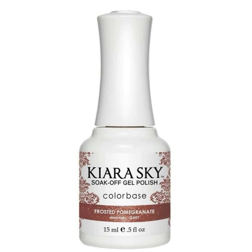 G457, Frosted Pomegranate Gel Polish by Kiara Sky - thePINKchair.ca - Gel Polish - Kiara Sky