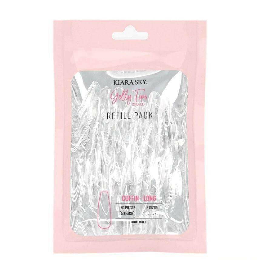 Gelly Tips, Long Coffin Refill by Kiara Sky - thePINKchair.ca - Tips - Kiara Sky