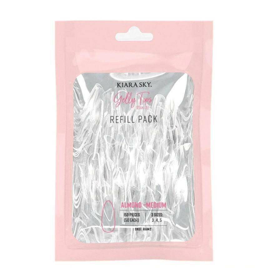 Gelly Tips, Medium Almond Refill by Kiara Sky - thePINKchair.ca - Tips - Kiara Sky