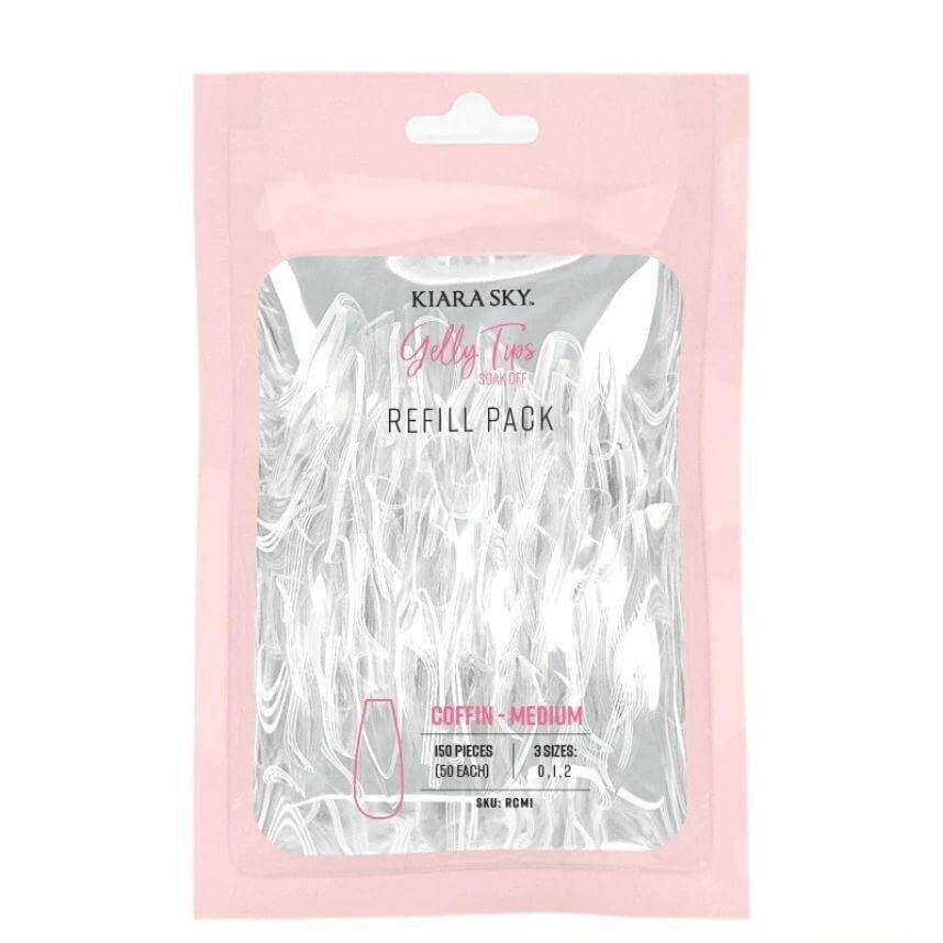 Gelly Tips, Medium Coffin Refill by Kiara Sky - thePINKchair.ca - Tips - Kiara Sky
