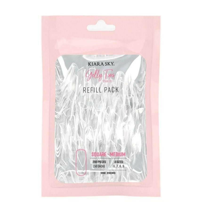 Gelly Tips, Medium Square Refill by Kiara Sky - thePINKchair.ca - Tips - Kiara Sky