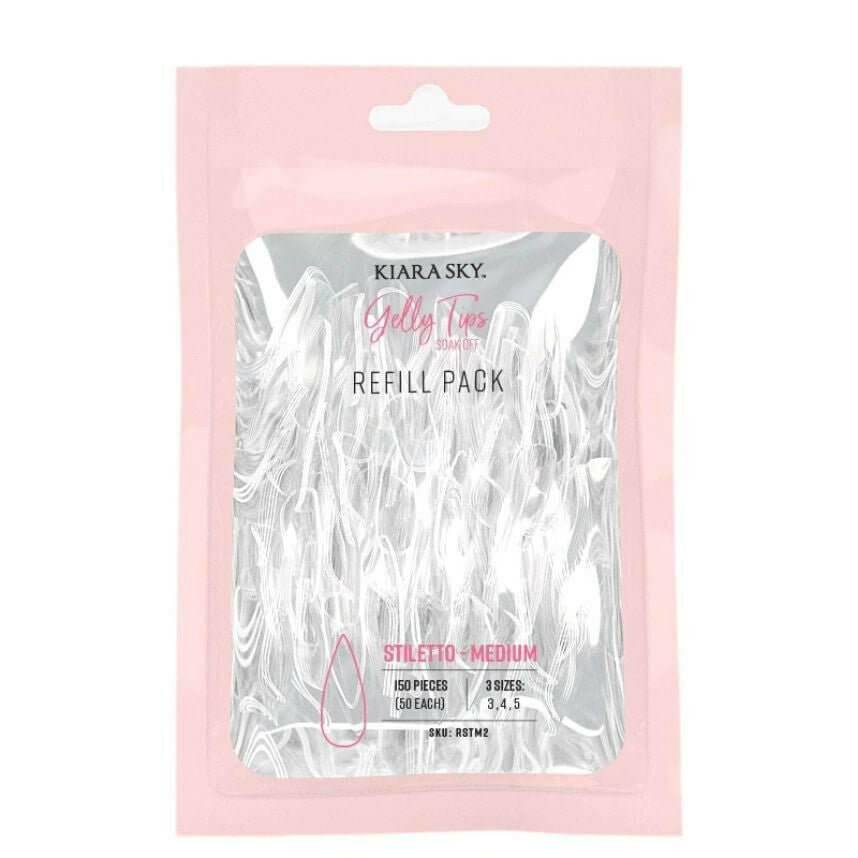 Gelly Tips, Medium Stiletto Refill by Kiara Sky - thePINKchair.ca - Tips - Kiara Sky