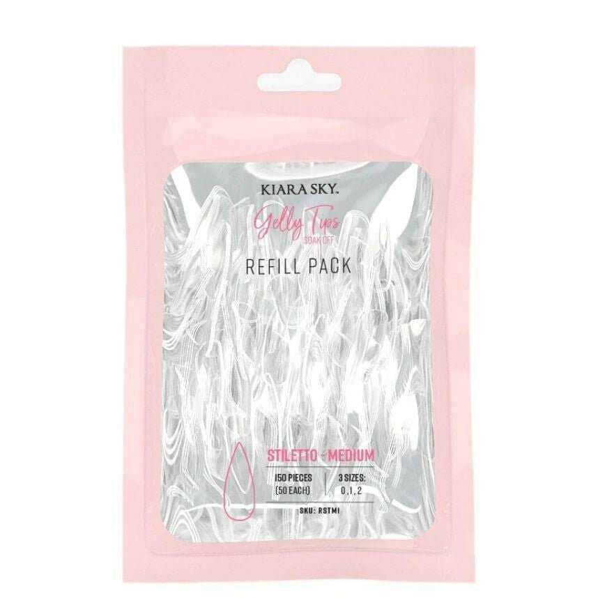 Gelly Tips, Medium Stiletto Refill by Kiara Sky - thePINKchair.ca - Tips - Kiara Sky