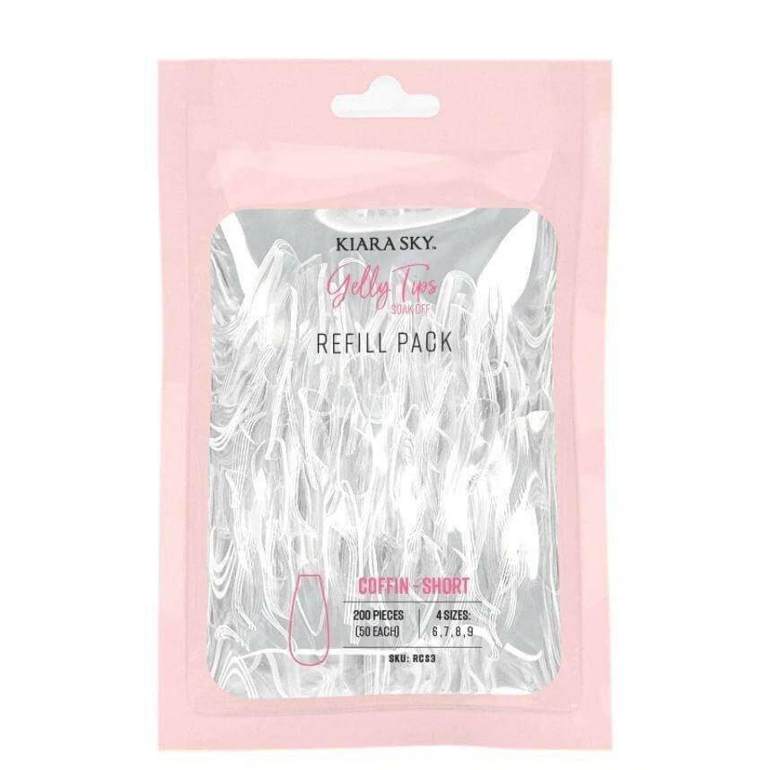 Gelly Tips, Short Coffin Refill by Kiara Sky - thePINKchair.ca - Tips - Kiara Sky