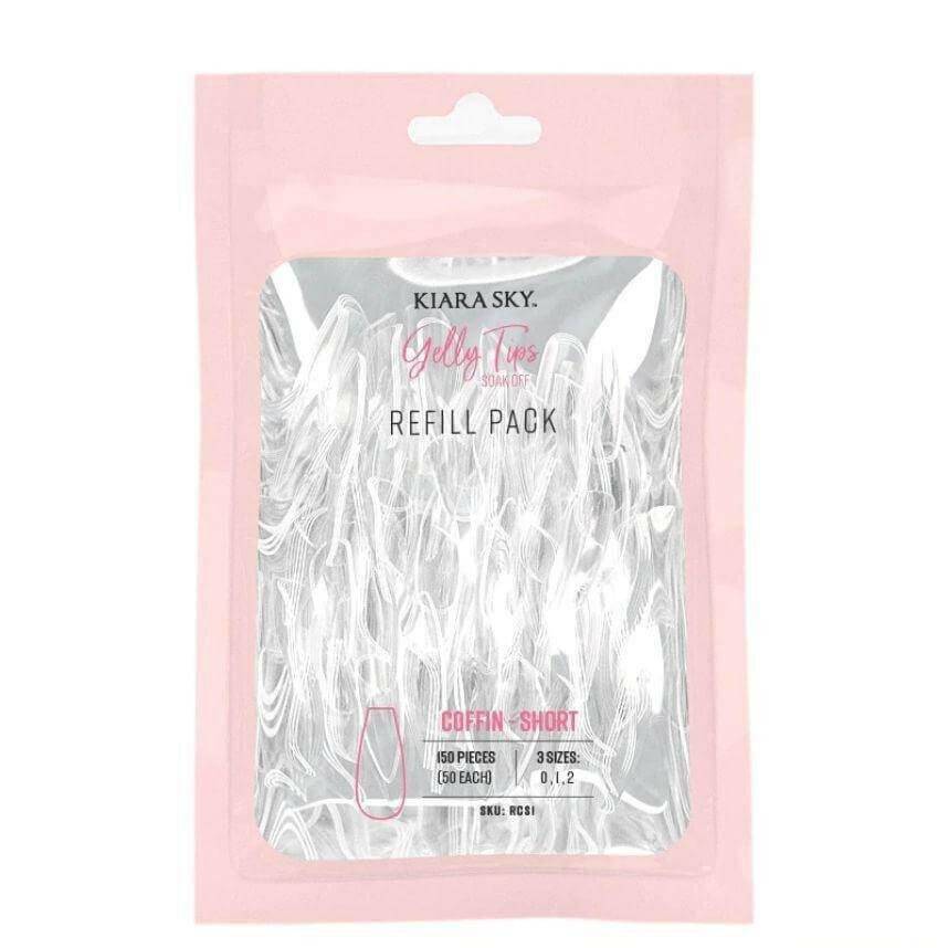 Gelly Tips, Short Coffin Refill by Kiara Sky - thePINKchair.ca - Tips - Kiara Sky