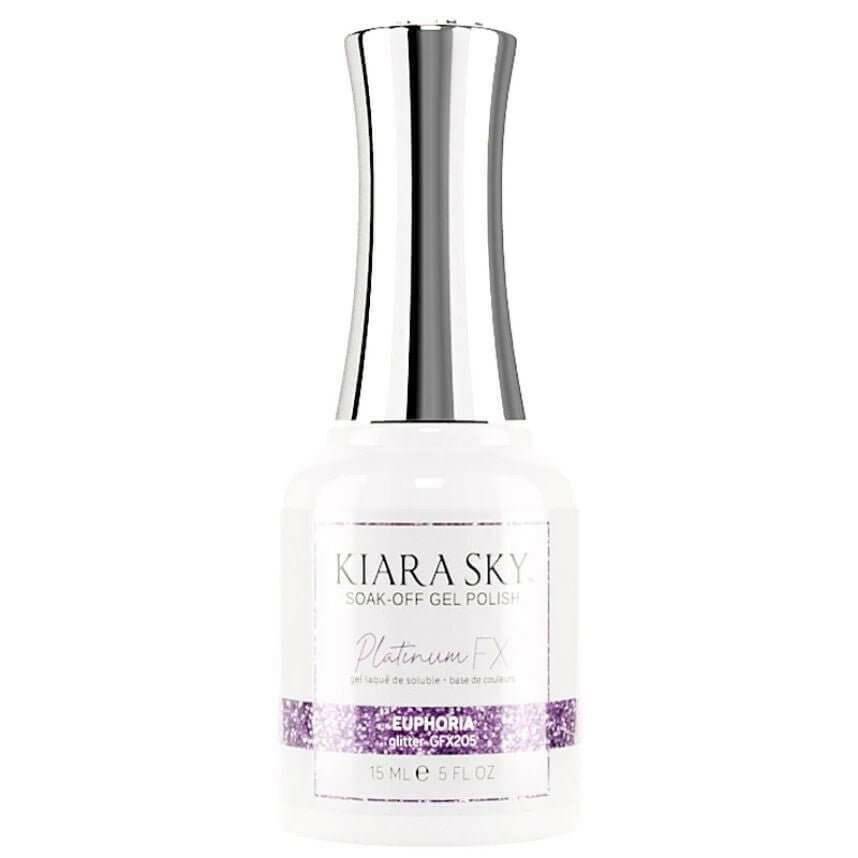 GFX205, Euphoria Platinum FX Gel Polish by Kiara Sky - thePINKchair.ca - Gel Polish - Kiara Sky