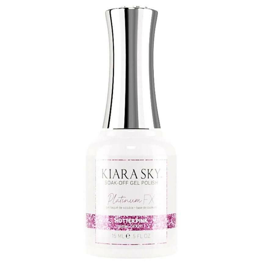 GFX211, Hotter Pink Platinum FX Gel Polish by Kiara Sky - thePINKchair.ca - Gel Polish - Kiara Sky
