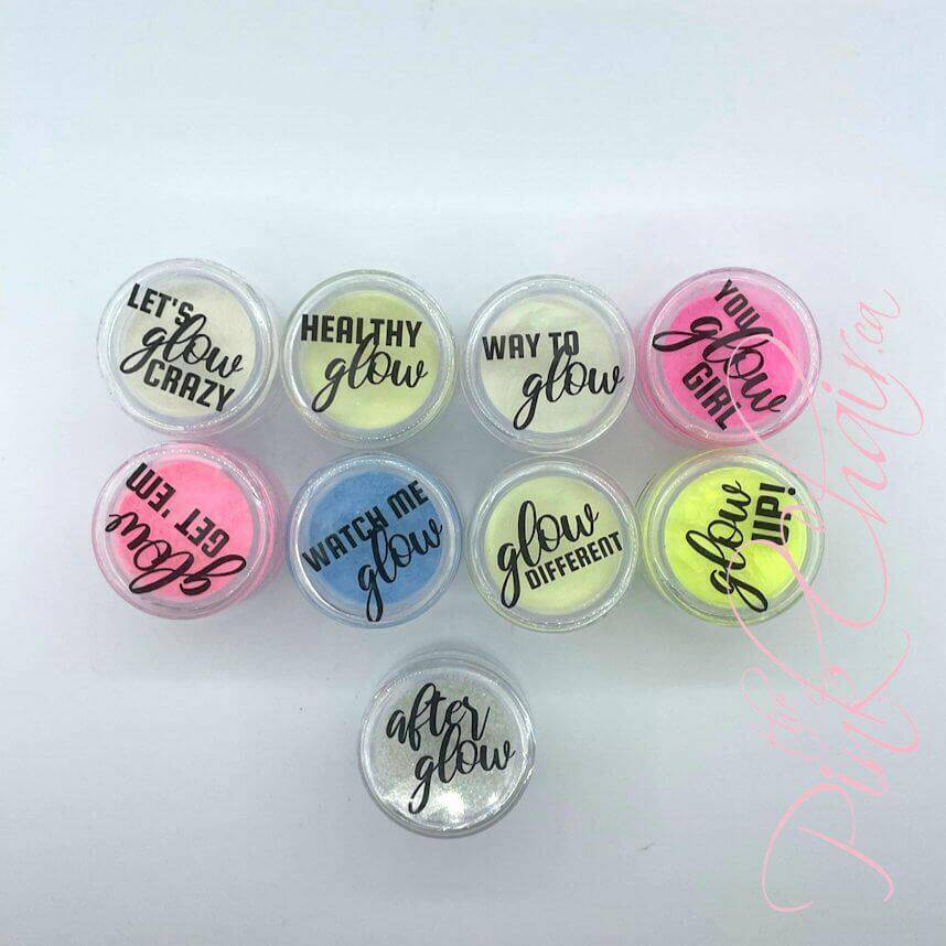 Glow Your Own Way, Pigment Collection by thePINKchair - thePINKchair.ca - Nail Art - thePINKchair nail studio