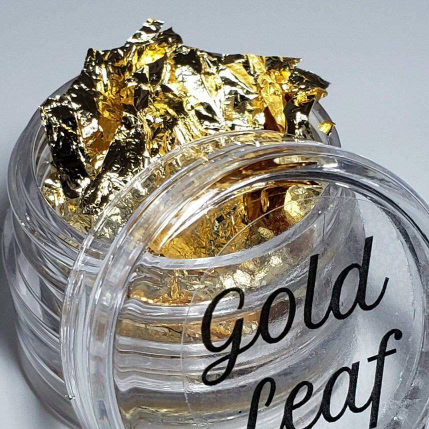 Gold Leaf (418/480) - thePINKchair.ca - Nail Art - thePINKchair nail studio