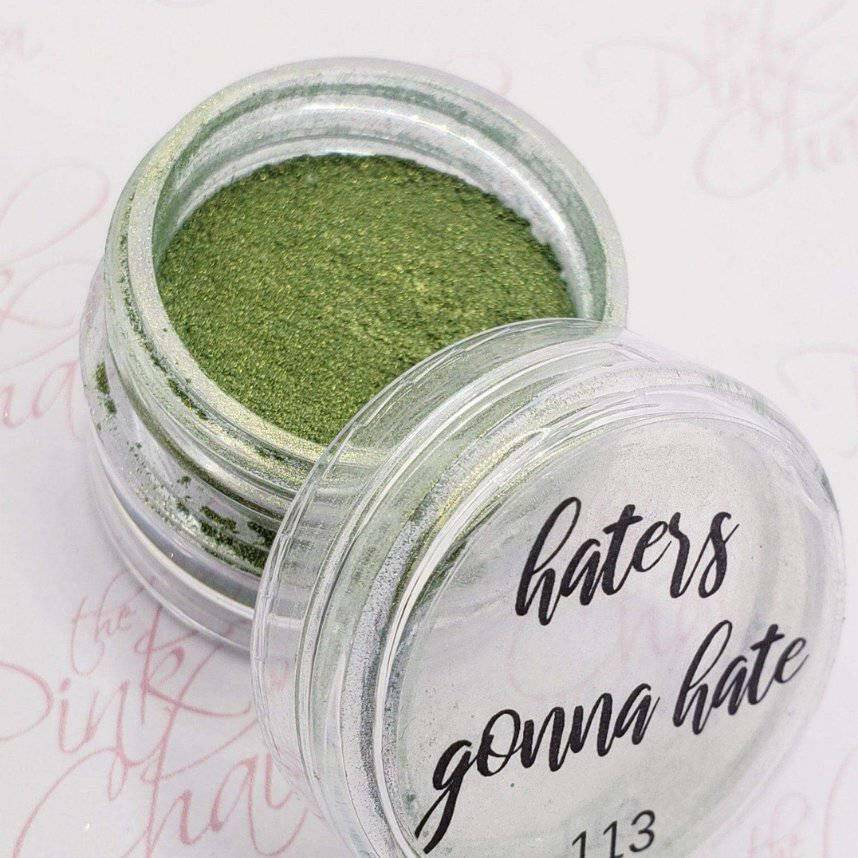 Haters Gonna Hate, Pigment by thePINKchair - thePINKchair.ca - Nail Art - thePINKchair nail studio