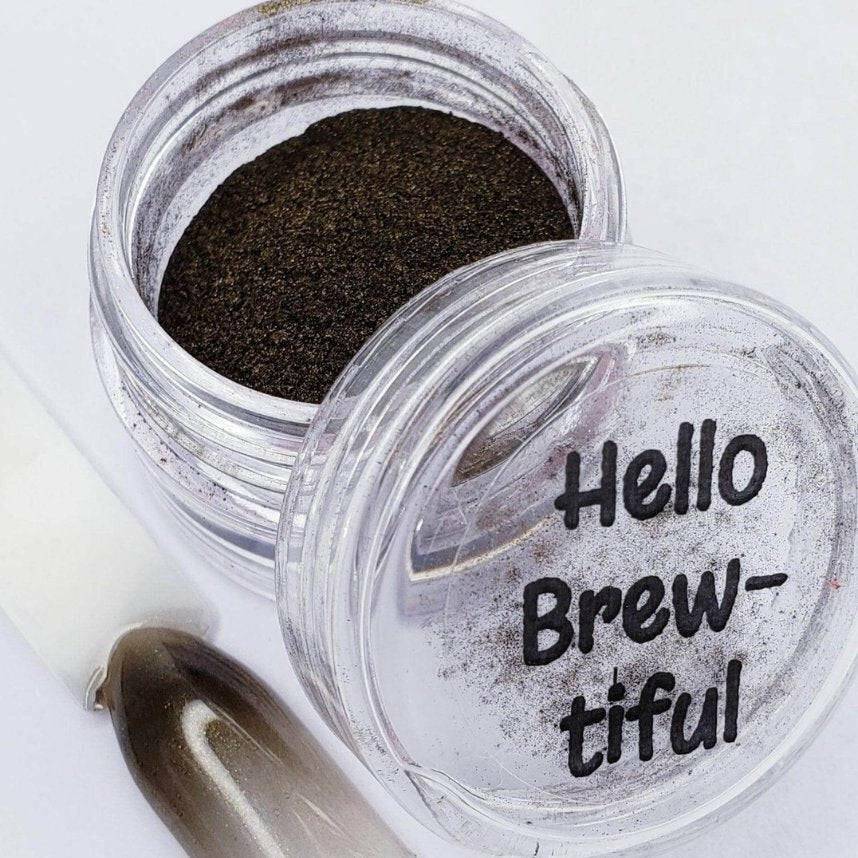 Hello Brew - tiful, Pigment by thePINKchair - thePINKchair.ca - Nail Art - thePINKchair nail studio