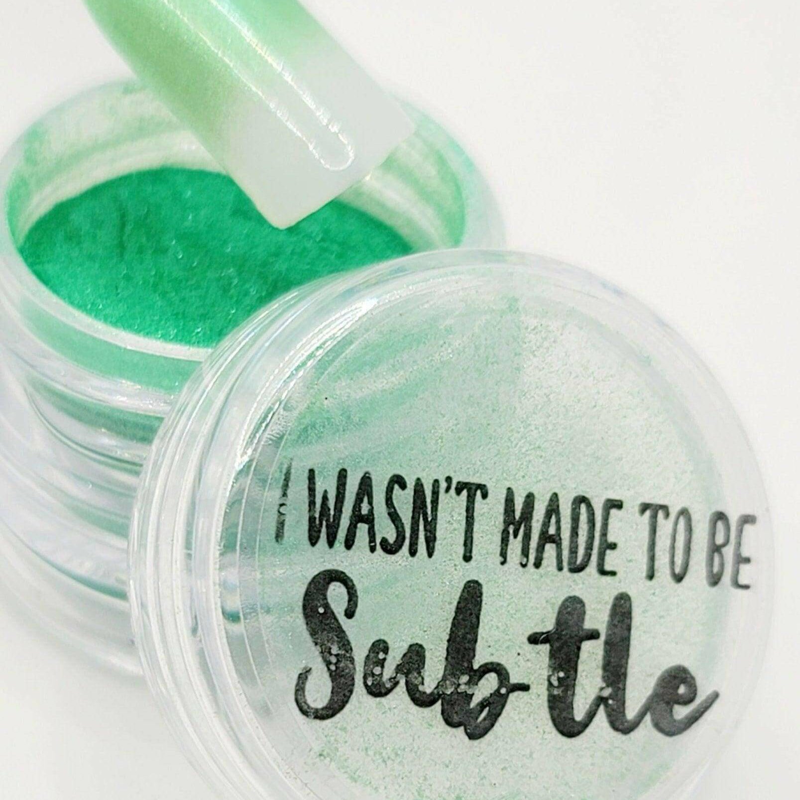 I Wasn't Made to be Subtle, Pigment by thePINKchair - thePINKchair.ca - Nail Art - thePINKchair nail studio