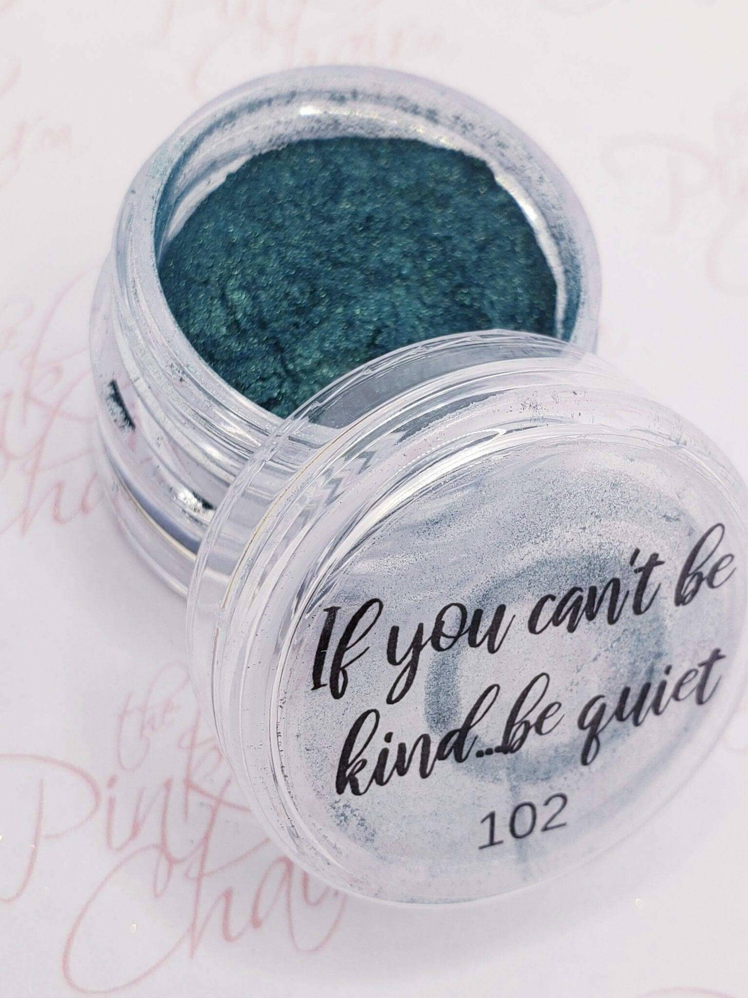 If You Can’t be Kind...be Quiet, Pigment by thePINKchair - thePINKchair.ca - Nail Art - thePINKchair nail studio