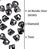 Jet Metallic, Diamond (7mm/6pcs) by thePINKchair