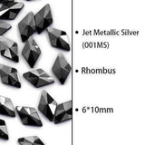 Jet Metallic, Rhombus (6x10mm/6pcs) by thePINKchair - thePINKchair.ca - Rhinestone - thePINKchair nail studio