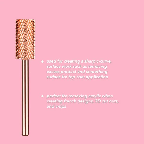 Large Barrel - Coarse - Rose Gold - thePINKchair.ca - efile Bit - Kiara Sky