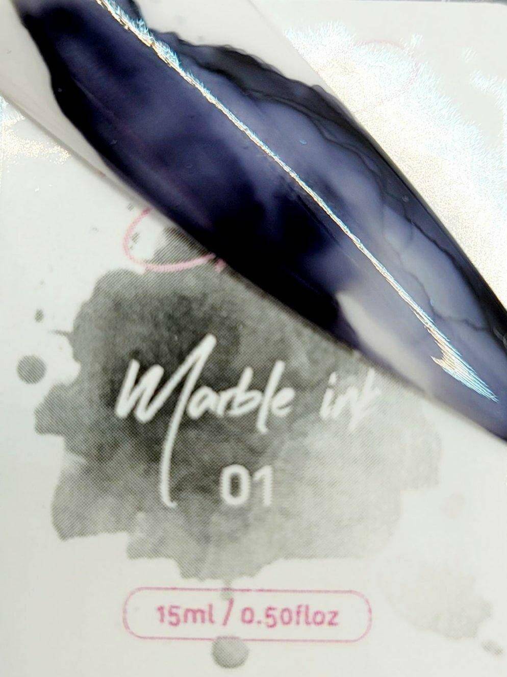 Marble Ink 1 by thePINKchair - thePINKchair.ca - Nail Art - thePINKchair nail studio
