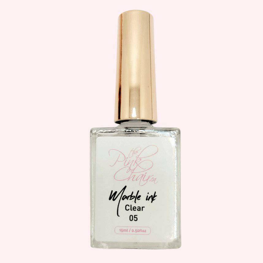 Marble Ink 5 (CLEAR) by thePINKchair - thePINKchair.ca - Nail Art - thePINKchair nail studio