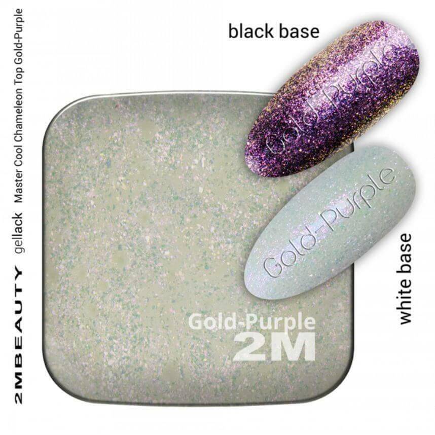 Master Cool Chameleon Gold/Purple Top Gel - thePINKchair.ca - Top Gel - 2Mbeauty