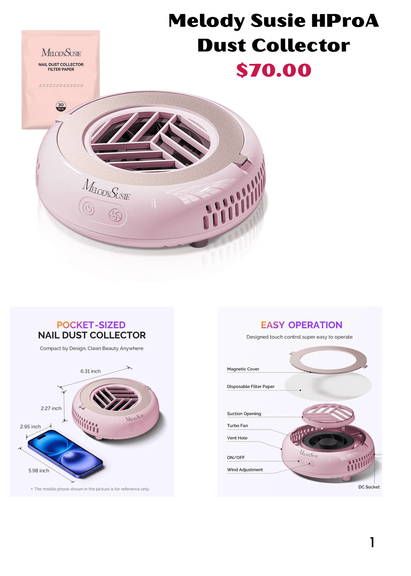 MB420G Rechargeable 40000RPM Nail Drill - thePINKchair.ca - efile - Melody Susie