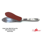 MBI - 235 Stick & Peel Stainless Steel Foot File Double Sided - thePINKchair.ca - Pedicure - MBI
