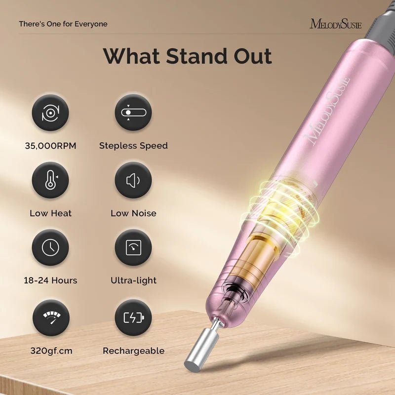 MelodySusie SM320G Rechargeable Clip-On Nail Drill | 35,000 RPM - thePINKchair.ca - Electric Nail Drill - MelodySusie