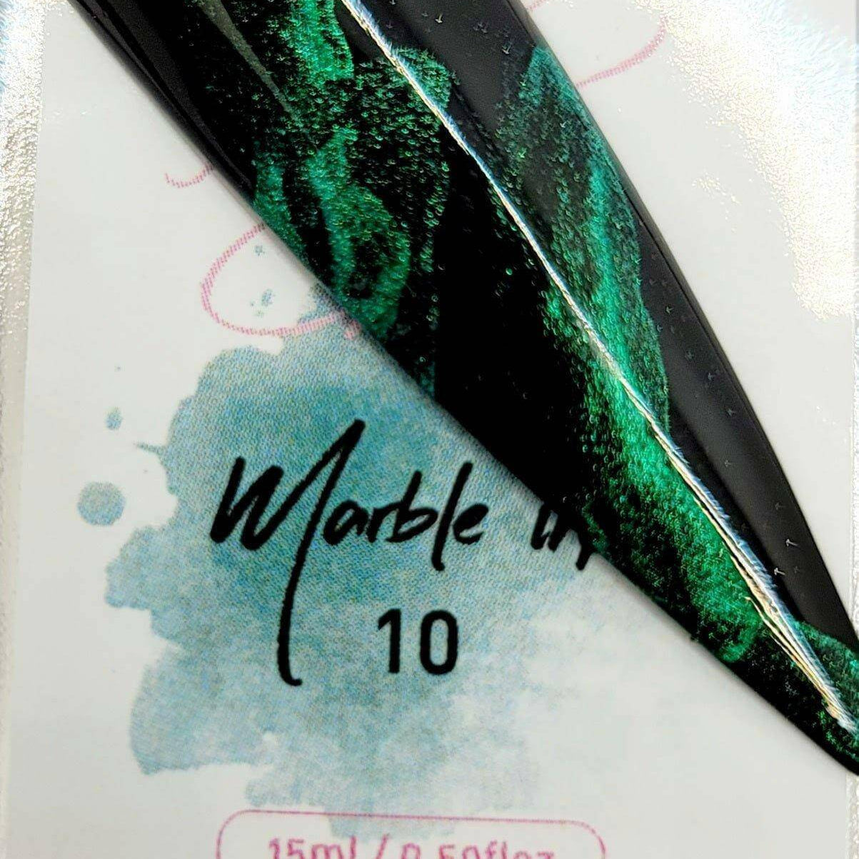 Metallic Marble Ink 10 by thePINKchair - thePINKchair.ca - Nail Art - thePINKchair nail studio