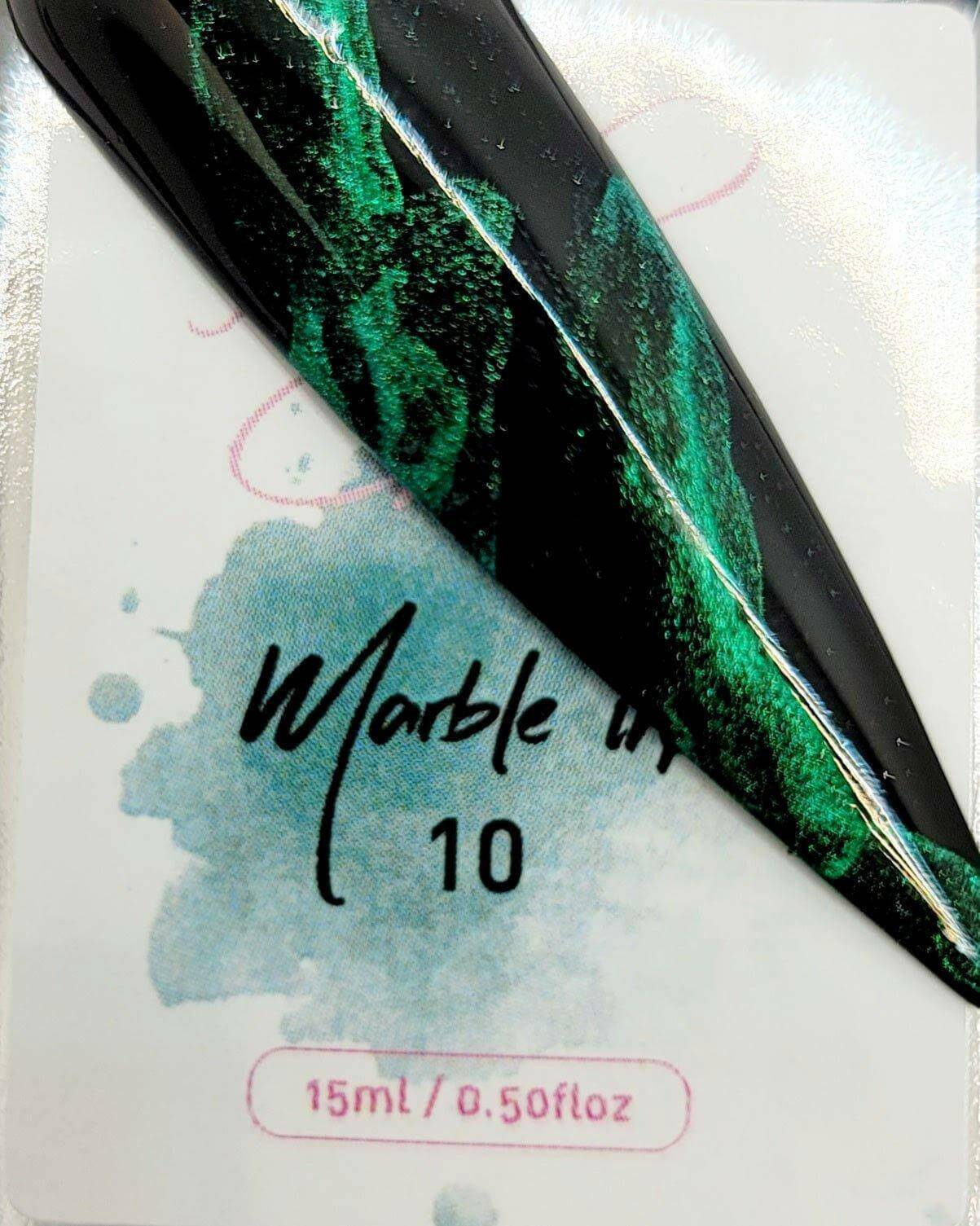 Metallic Marble Ink 10 by thePINKchair - thePINKchair.ca - Nail Art - thePINKchair nail studio